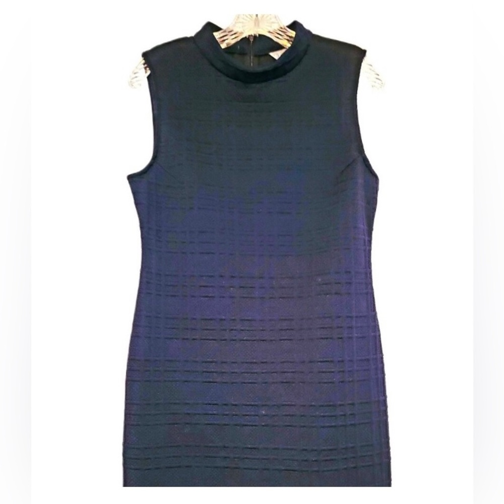 Sharagano navy blue dress